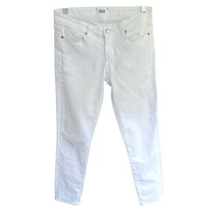 PAIGE Skyline Ankle Peg Jeans – White – Size 28